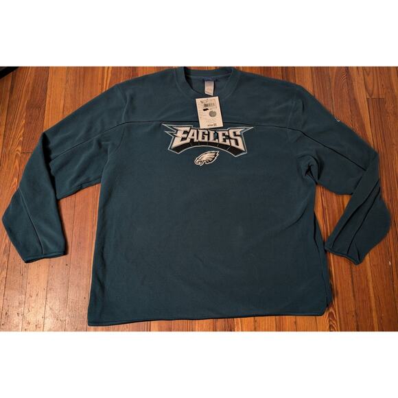 Reebok Philadelphia Eagles Fleece Crewneck Green 2XL NWT - Picture 1 of 6